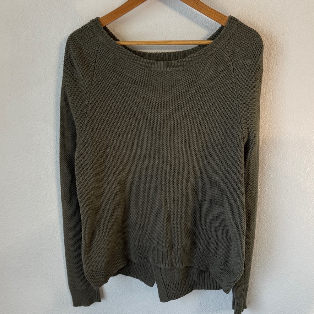 Madewell Olive‎ Tulip Back Sweater